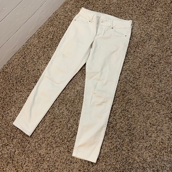 Creamy White Straight Leg Skinny Pants - Picture 1 of 6